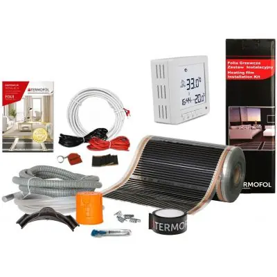 Bezpieczna płatność Termofol TF folia grzewcza 12 m2 220W/m2 z akcesoriami i termoregulatorem TF-H2 białym TF310.220.H2.120