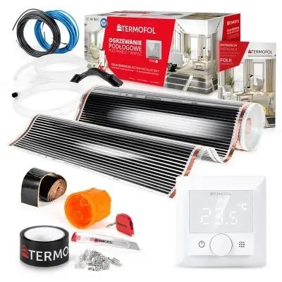 Bestseller Termofol TF folia grzewcza 12 m2 140W/m2 z akcesoriami i termoregulatorem TF-H5 białym TF310.140.H5.120