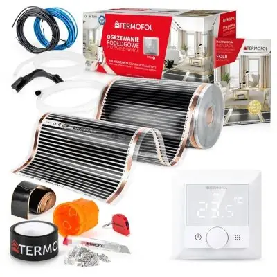 Bezpieczna płatność Termofol TF folia grzewcza 14 m2 220W/m2 z akcesoriami i termoregulatorem TF-H5 białym TF305.220.H5.140