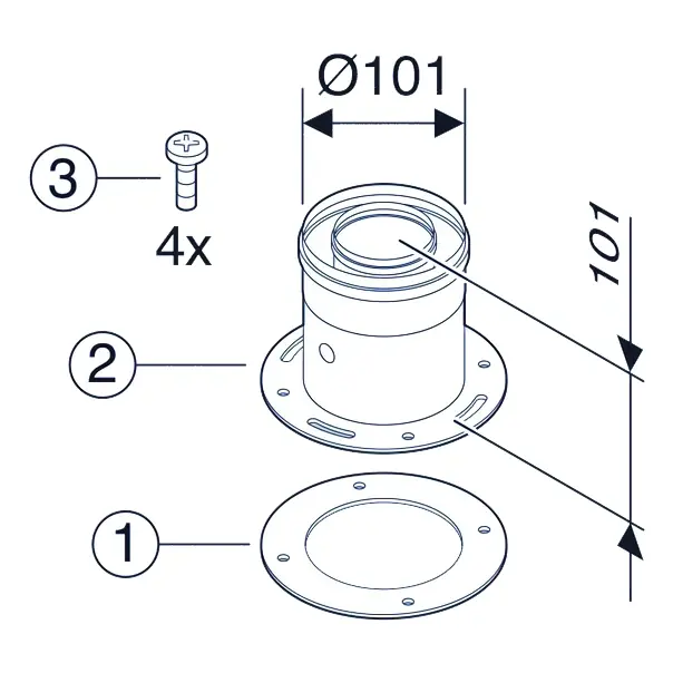 Kup online Adapter pionowy przyłączeniowy 60/100 7736995075 Junkers
