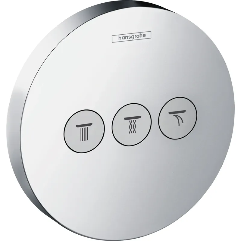 Premium Zawór odcinający ShowerSelect S, podtynkowy dla 3 odbiorników, element zewnętrzny chrom ShowerSelect S