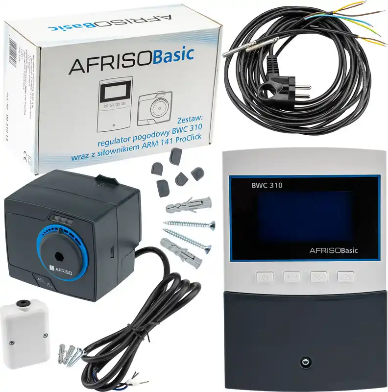 ZESTAW POGODOWY REGULATOR BWC 310 SIŁOWNIK ARM 141 PROCLICK AFRISO 9031014 Nie przegap