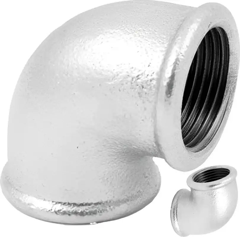 KOLANO KOLANKO OCYNKOWANE MUFOWE 1/2" W/W OCYNK DN15 ŻELIWNE SOLIDNE MOCNE AGAFLEX 41006003 Premium