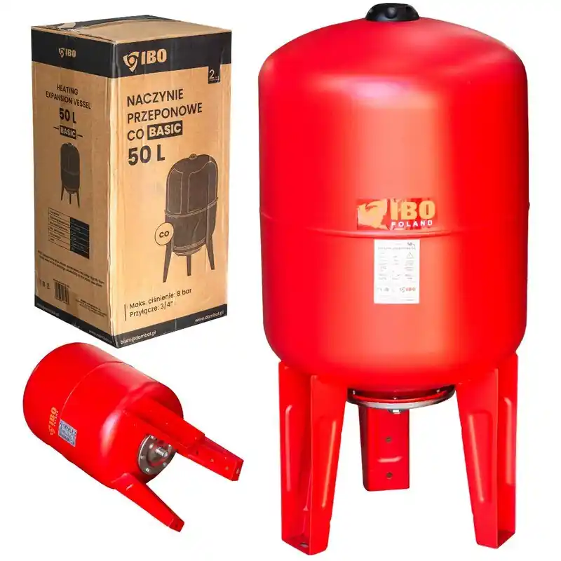 Oferta limitowana NACZYNIE NACZYNKO PRZEPONOWE WZBIORCZE ZBIORNIK DO INSTALACJI C.O.50L BASIC IBO