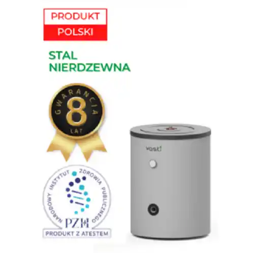 VASTI 120 L NIERDZEWNY ZASOBNIK C.W.U. Z 1 WĘŻOWNICĄ (VS-P-WYM-120-1W-B) Ostatnie sztuki
