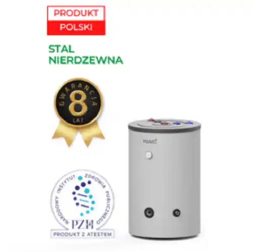 Nowość VASTI 120 L NIERDZEWNY ZASOBNIK C.W.U. Z 1 WĘŻOWNICĄ I KRÓĆCAMI OD GÓRY (VS-P-WKG-120-1W-B)