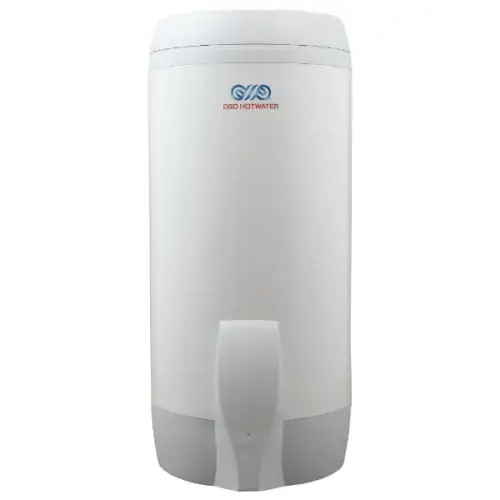 Tani OSO HOTWATER SC200 NIERDZEWNY 200L PODGRZEWACZ C.W.U Z WĘŻOWNICĄ, ZAWORAMI BEZP. I MIESZAJĄCYM ORAZ 3KW GRZAŁKĄ (króćce od góry)