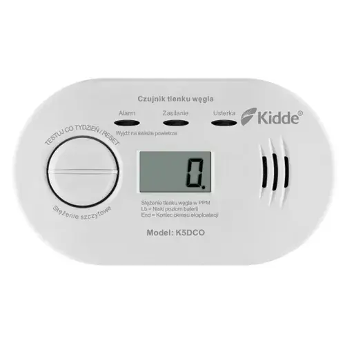 CZUJNIK CZADU Z WYŚWIETLACZEM LCD K5DCO FIRMY KIDDE Ostatnie sztuki