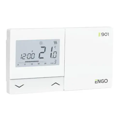 ENGO NATYNKOWY, PROGRAMOWALNY, PRZEWODOWY, BIAŁY REGULATOR TEMPERATURY E901 Kup online