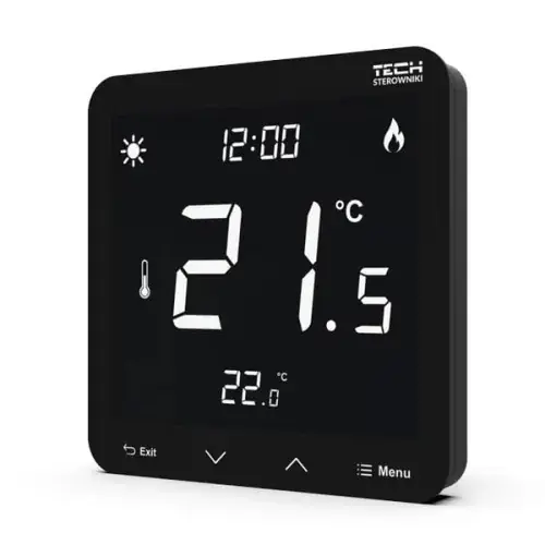 Premium TECH REGULATOR POKOJOWY DWUSTANOWY ZASILANY 230V ST-297z V3 PRZEWODOWY CZARNY