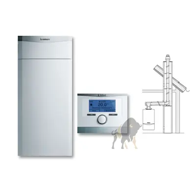 VAILLANT ecoCOMPACT/4 VSC 306/4-5 + WBUDOWANY ZASOBNIK 90L+ multiMATIC 700 + KOMIN W SZACHT Okazja