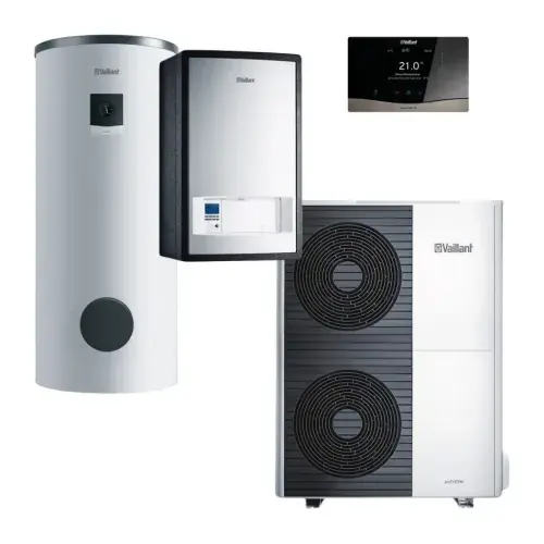 Nie przegap VAILLANT VWL 105/6 + MODUŁ NAŚCIENNY MEH 97/6, + VRC 720 SENSOCOMFORT + ZASOBNIK VIH RW 300/3BR - ZESTAW Z POMPĄ CIEPŁA POWIETRZE/WODA AROTHERM PLUS MONOBLOK 10 KW 400 V 0010044192