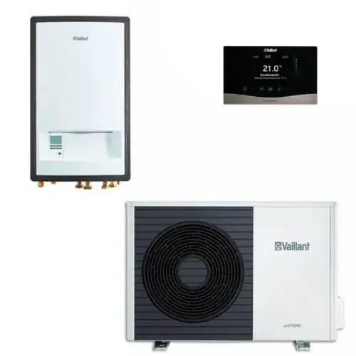 Szybka wysyłka VAILLANT VWL 75/5AS + VWL 77/5IS + VRC 720 SENSOCOMFORT - ZESTAW Z POMPĄ CIEPŁA POWIETRZE/WODA AROTHERM SPLIT 6,7 KW 230 V 0010044151