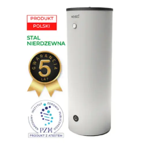 VASTI 1000 L NIERDZEWNY ZASOBNIK C.W.U. DO POMP CIEPŁA Z 2 WĘŻOWNICAMI 5,5/5,8 M2 (VS-P-WPC-1000-2W-C) Taniej
