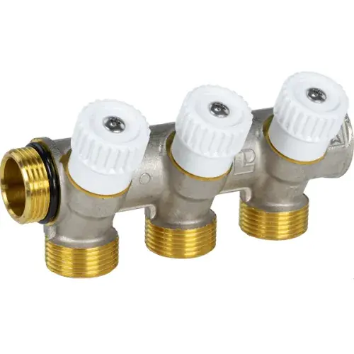 AFRISO ADM 103 ROZDZIELACZ SANITARNY C.W.U ROZSZERZENIE 3-OBW 3/4"X3/4" (przyłącza punktów poboru 3/4"; przyłącza zasilania 3/4"; 1 x belka) 22 103 00 Niska cena