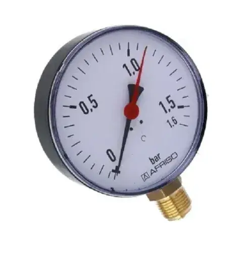 AFRISO RF100 MANOMETR RADIALNY 0-1,6 BAR 63 610 (fi 100mm; G1/2"; kl. 2,5) Rabat