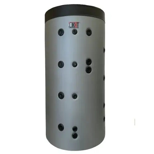 Bestseller KHT PSI-10-1500-GP-PS - STOJĄCY ZBIORNIK BUFOROWY Z GÓRNĄ, NIERDZEWNĄ WĘŻOWNICĄ 2,0 M2 W ZDEJMOWALNEJ IZOLACJI 1500 L