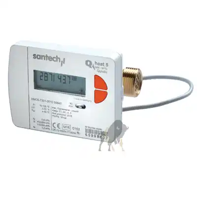 Nowość SANTECH QHEAT5 M10 CIEPŁOMIERZ 3/4‘‘ QN-1,5 m3/h ZASILANIE