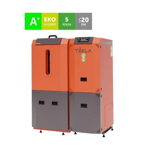 Najlepsza cena TEKLA DRACO D BIO LUX - KOCIOŁ PELLETOWY 15 KW, ZASOBNIK PO LEWEJ STRONIE