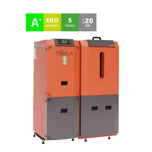 Okazja TEKLA DRACO D BIO LUX - KOCIOŁ PELLETOWY 22 KW, ZASOBNIK PO PRAWEJ STRONIE
