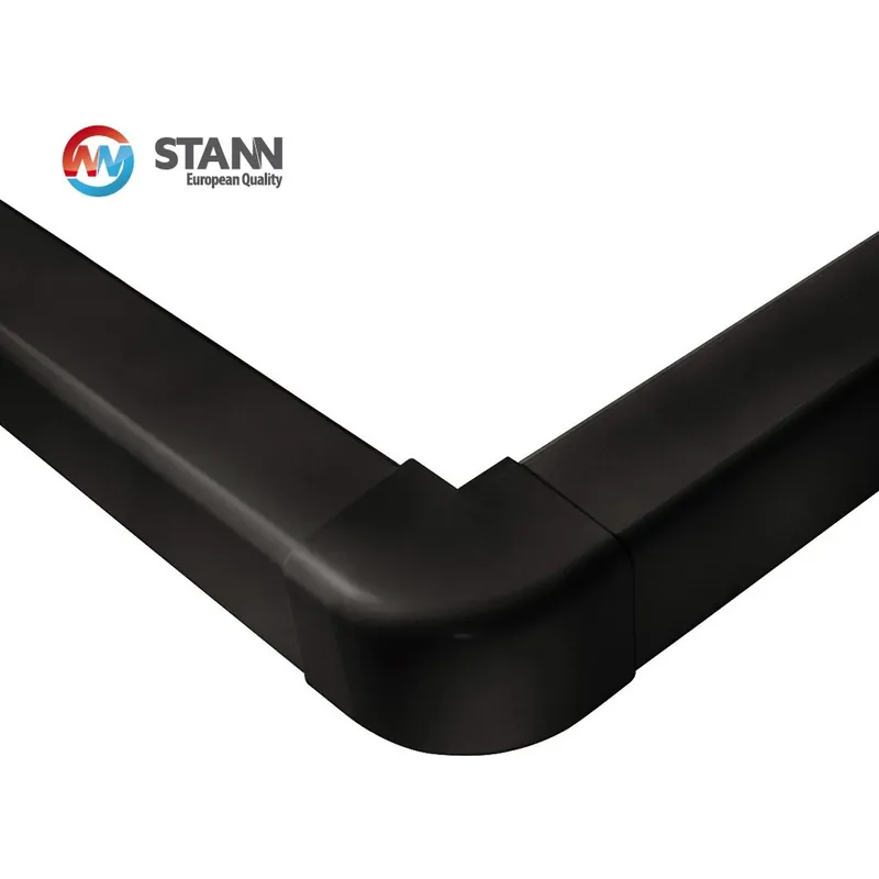 Narożnik zewnętrzny koryta czarnego 80x60mm STANN Dostępne od ręki
