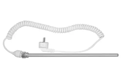 Grzałka elektryczna 500 W bez termostatu, kabel skręcony 1,2 m, BIAŁA Darmowy zwrot