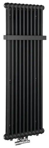 Grzejnik 490x1500 mm 1071 W, 10 segmentów ogrzewanie centralne, czarny mat FEDE Premium