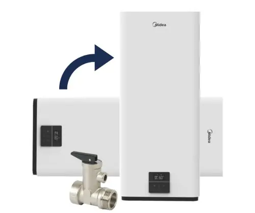Oferta Akumulacyjny podgrzewacz wody 100L elektryczny 2000W montaż pion/poziom 56,9 x 108,7 x 29,5 cm Midea