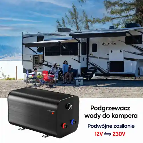 Rabat Bojler do camperów pojemnościowy 10L 420x360x360mm 12V/230 V pion/poziom ,grafit