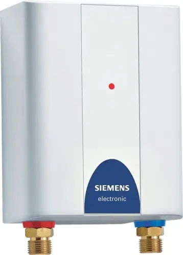 Podgrzewacz przepływowy wody Siemens DE 06111, Nadumywalkowy, 6 kW, Elektryczny, Sterowanie elektroniczne Nie przegap