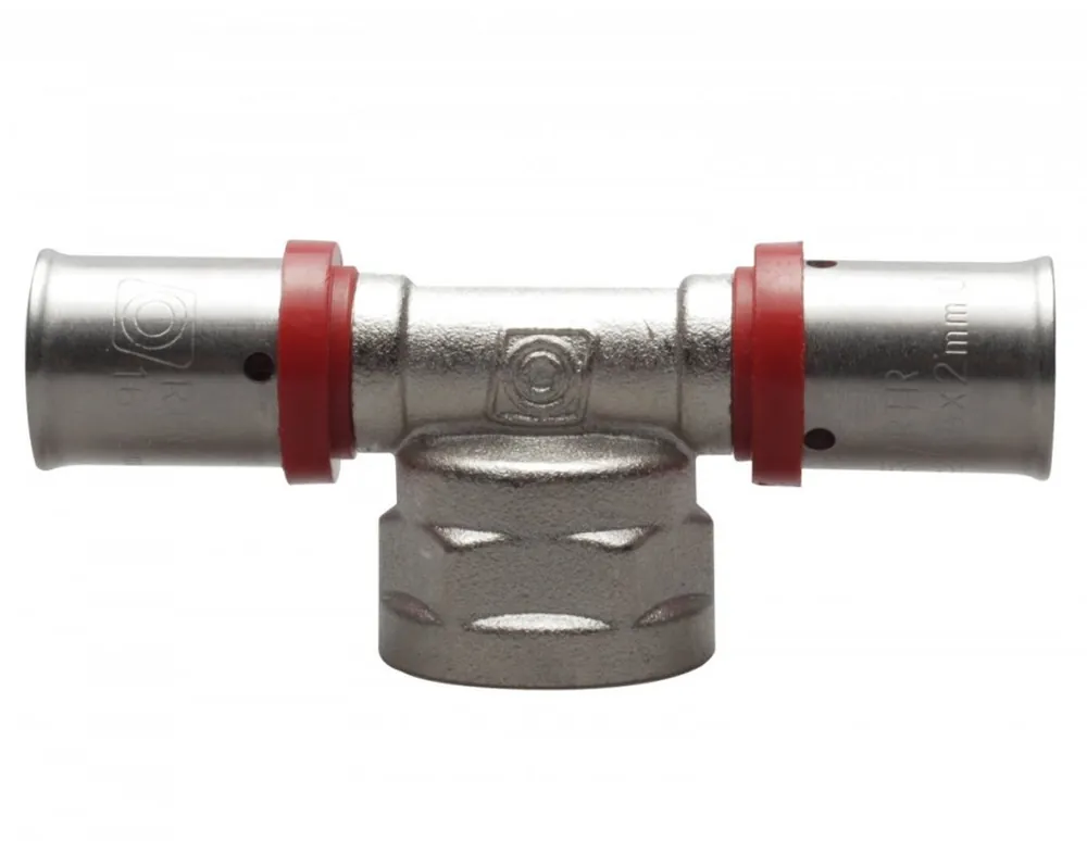 Bezpieczna płatność Trójnik Zaciskany Pex 25x3/4x25 GW zaprasowywany