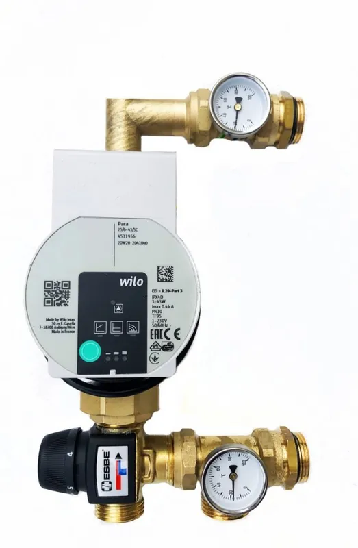 Wyprzedaż Grupa mieszająca z pompą elektroniczną Wilo do 80-230 m2